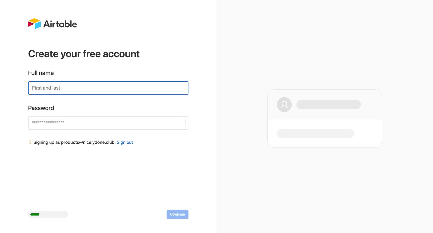 Sign up - Airtable from Airtable