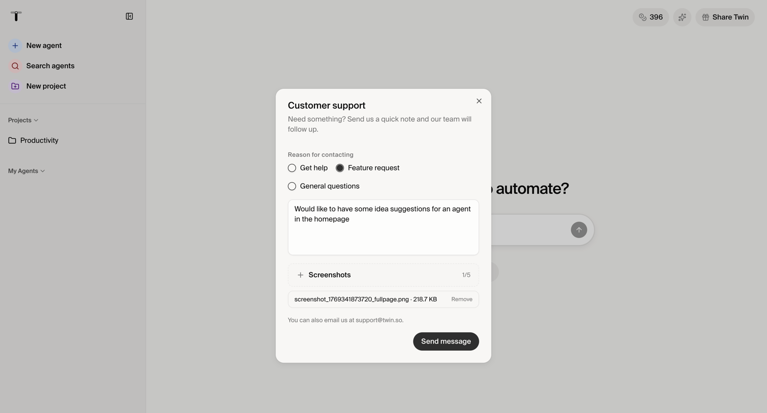 Twin - Twin - Automate anything screen