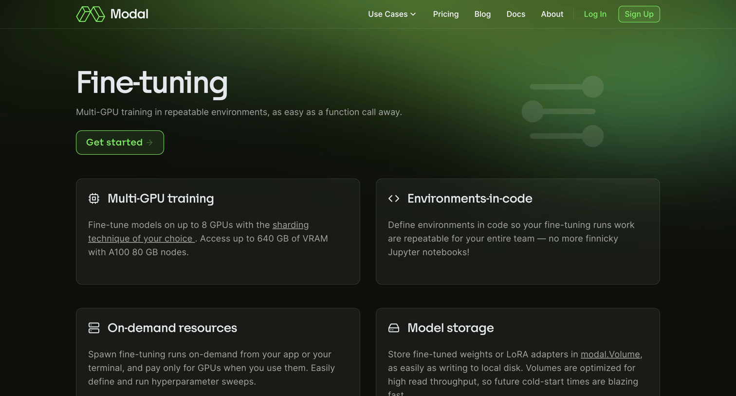 Modal screen