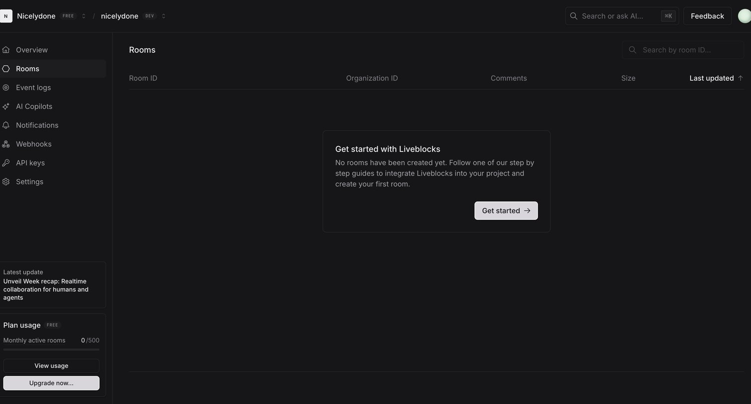 nicelydone (Development) | nicelydone (Development) | Rooms from Liveblocks
