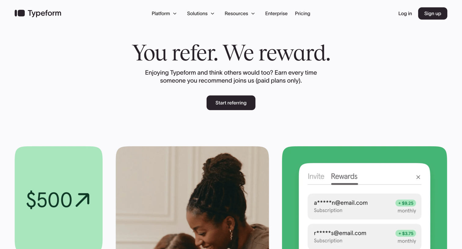 Refer a Friend to Typeform Earn Rewards for Referrals from Typeform