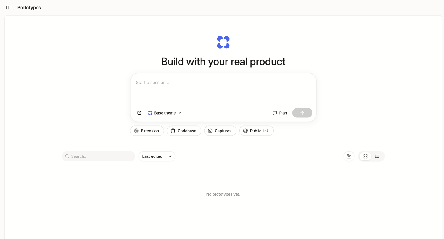 Alloy - Prototypes screen