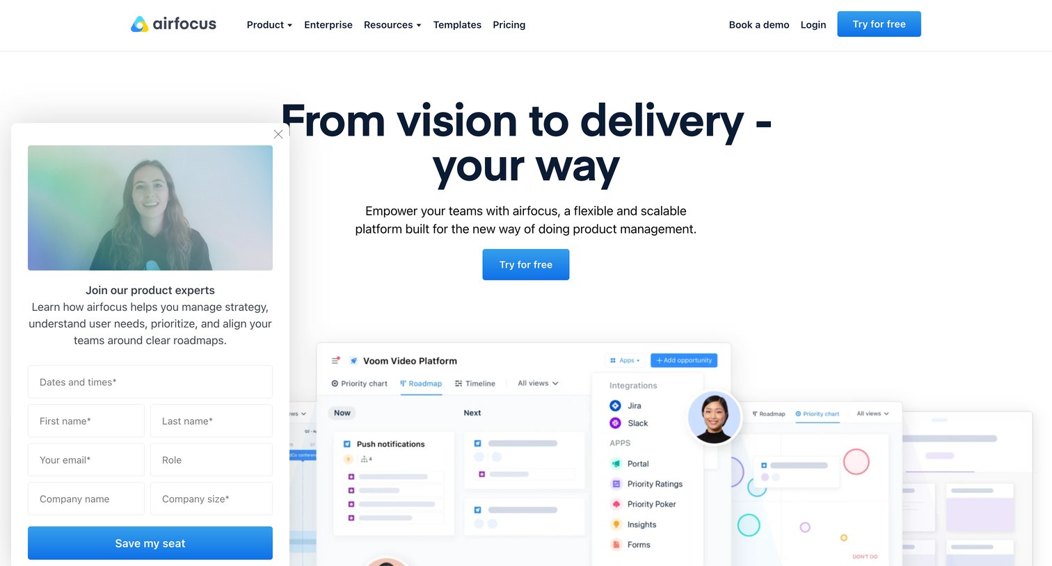 Airfocus - Product Strategy Features From Vision To Delivery | airfocus screen