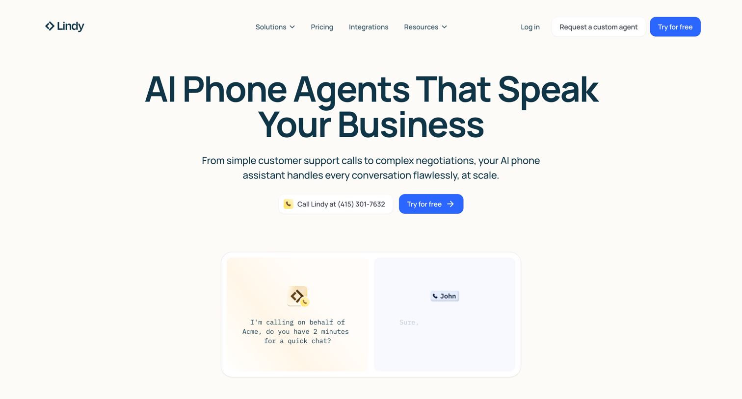 Lindy - AI Phone Call Assistant – Easy Setup, No Coding Required screen