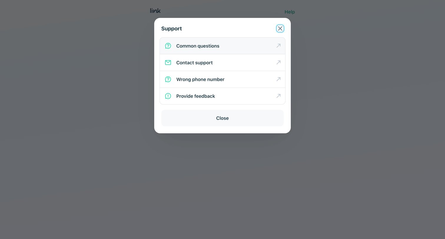 Link screen