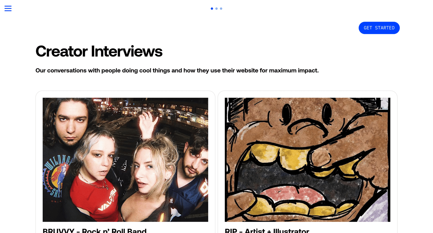 Universe - Creator Interviews - Universe Website Builder Design Custom Sites with No Code screen