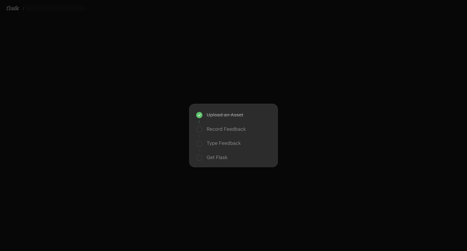 Flask screen