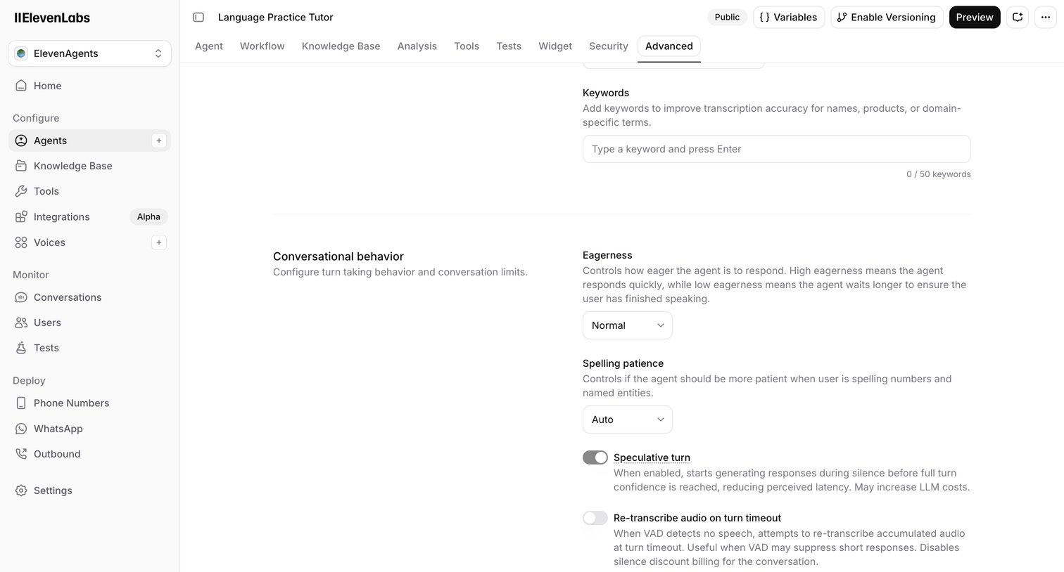 Elevenlabs - ElevenAgents | ElevenLabs screen