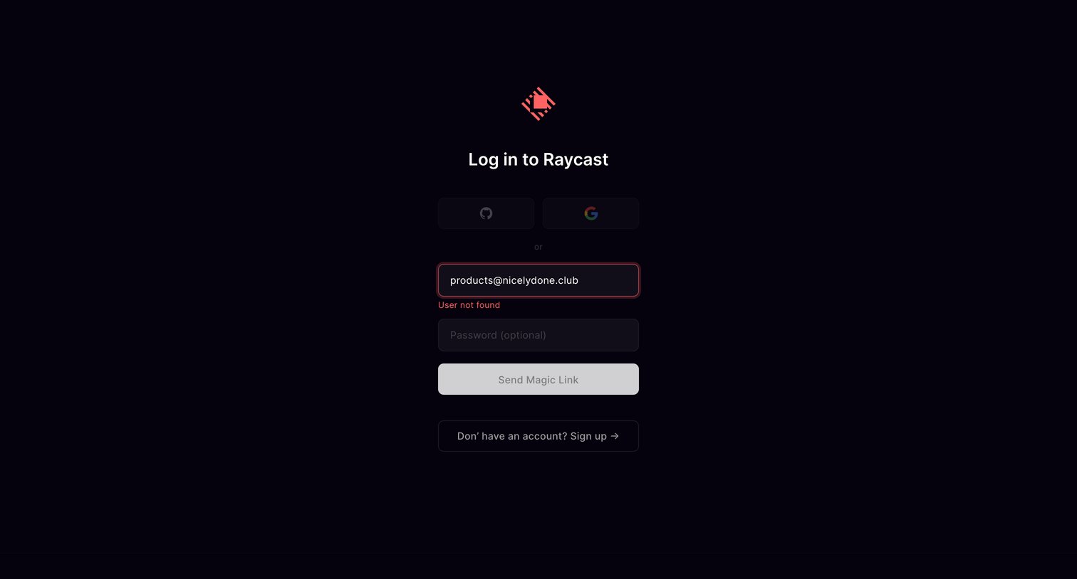 Raycast from Raycast