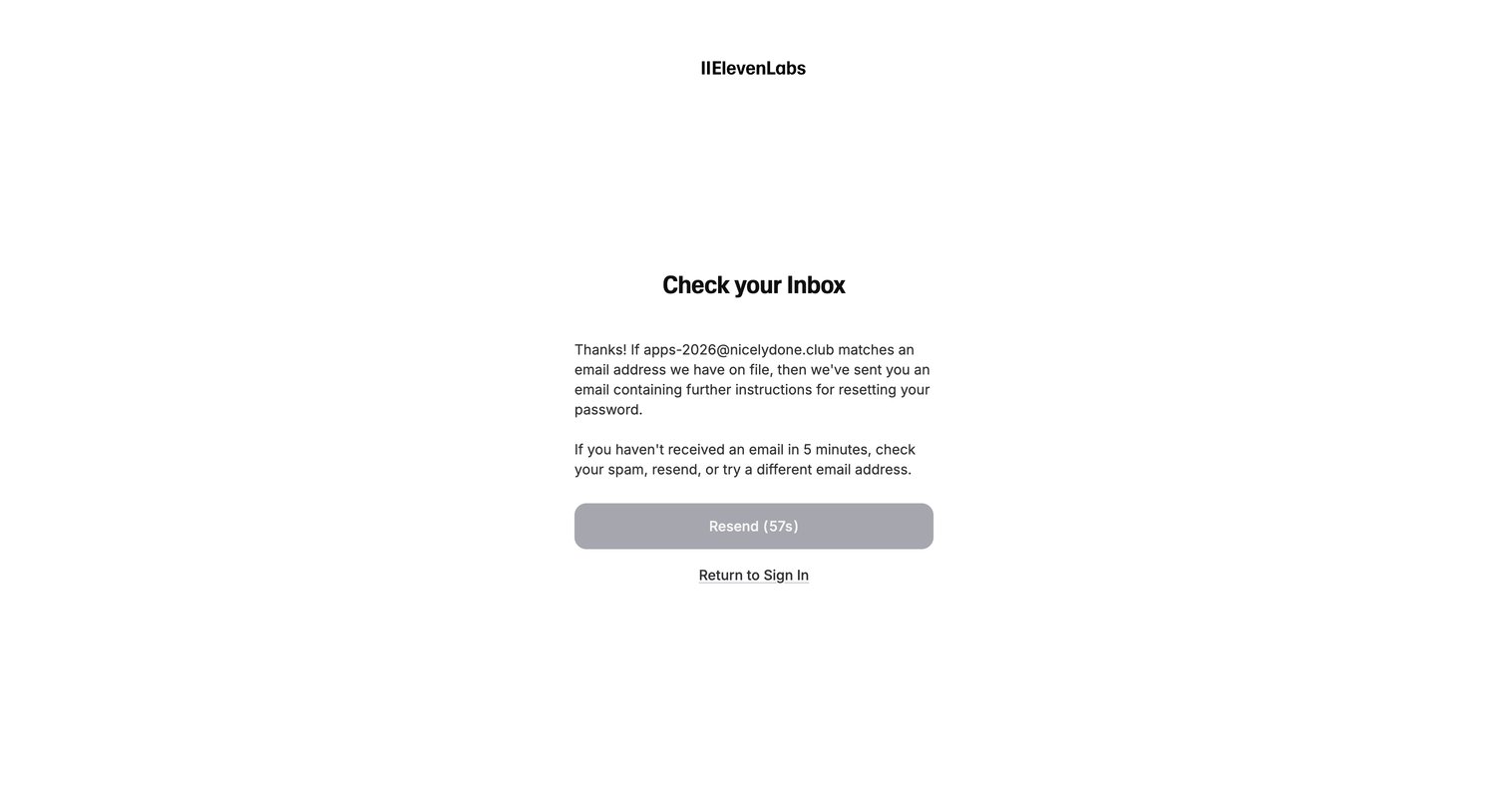 Elevenlabs - Sign In | ElevenLabs screen
