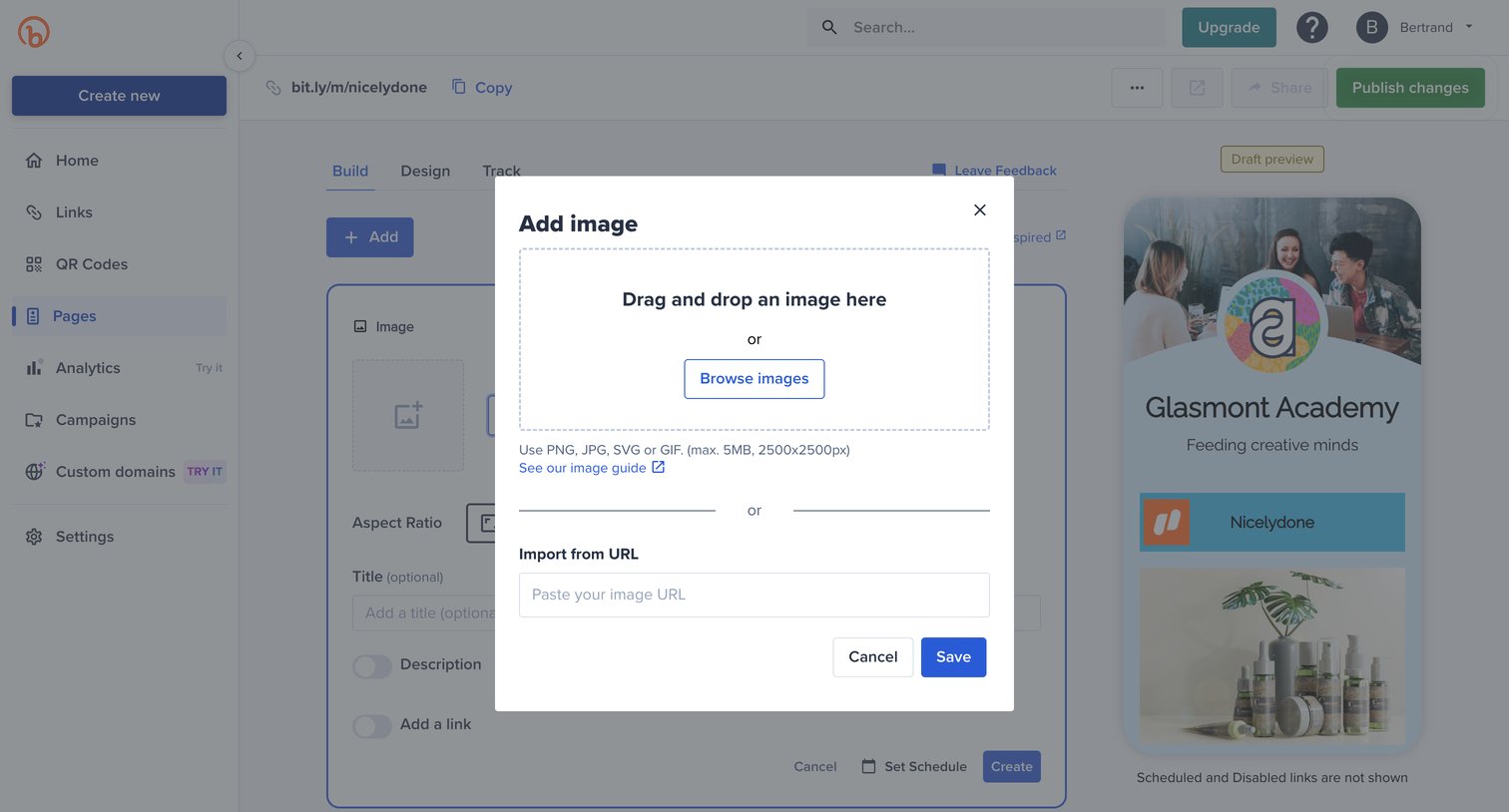 Bitly - Bitly | Bitly Page screen