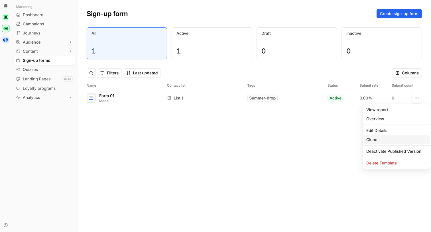 Bird - Sign-up form | Bird screen
