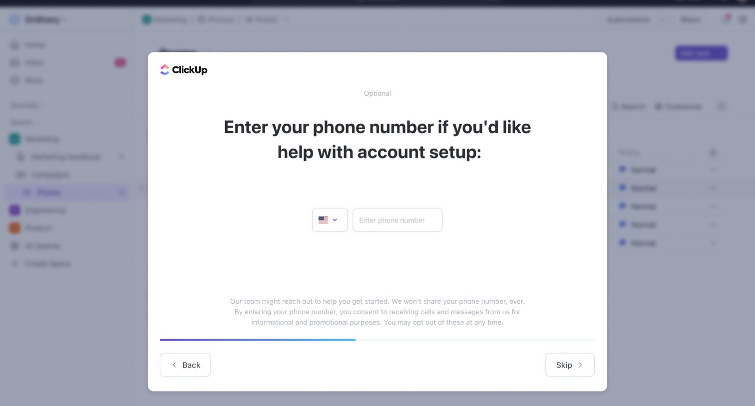 ClickUp - Onboarding | ClickUp screen