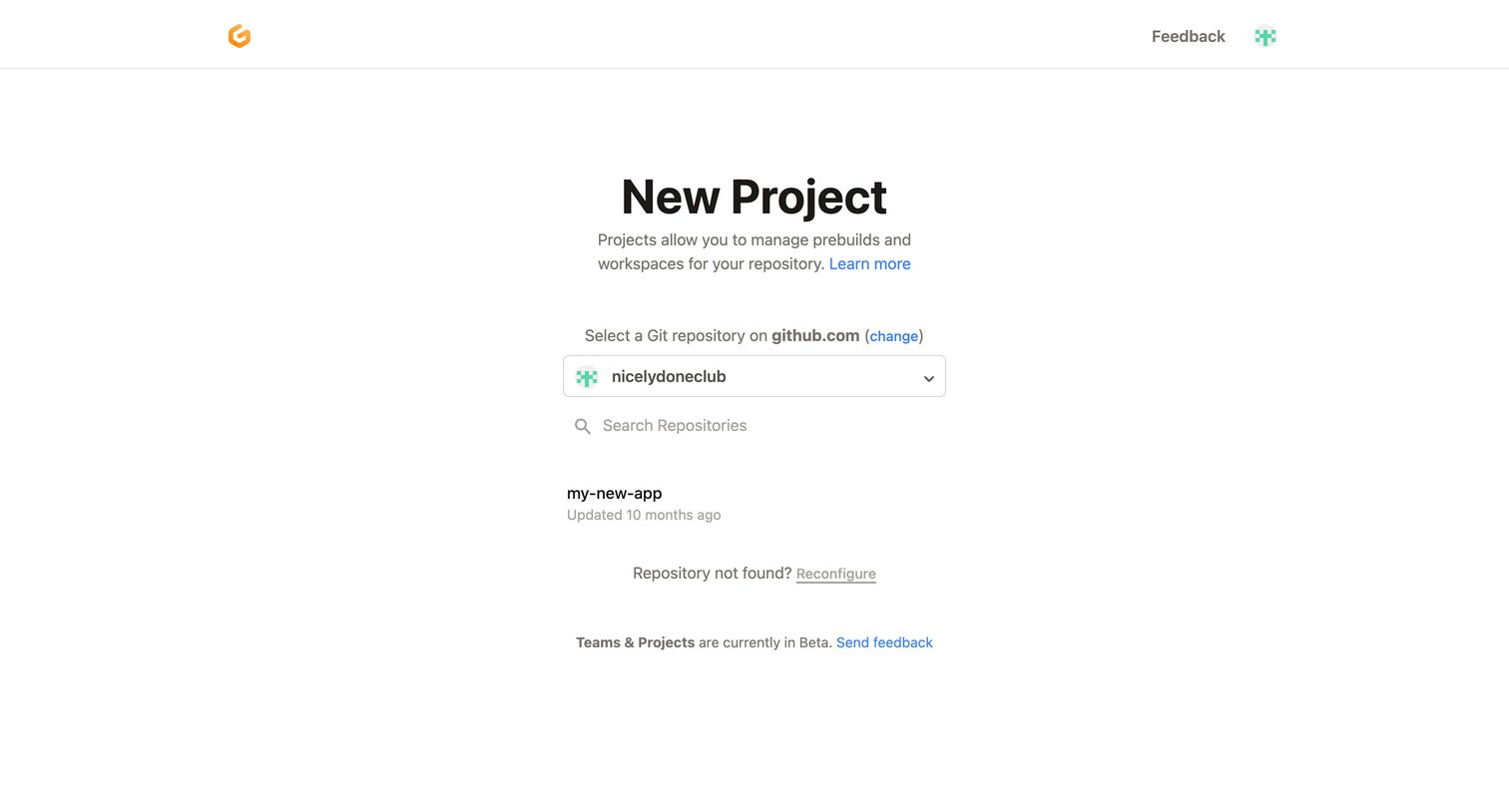 Dashboard — Gitpod from Gitpod