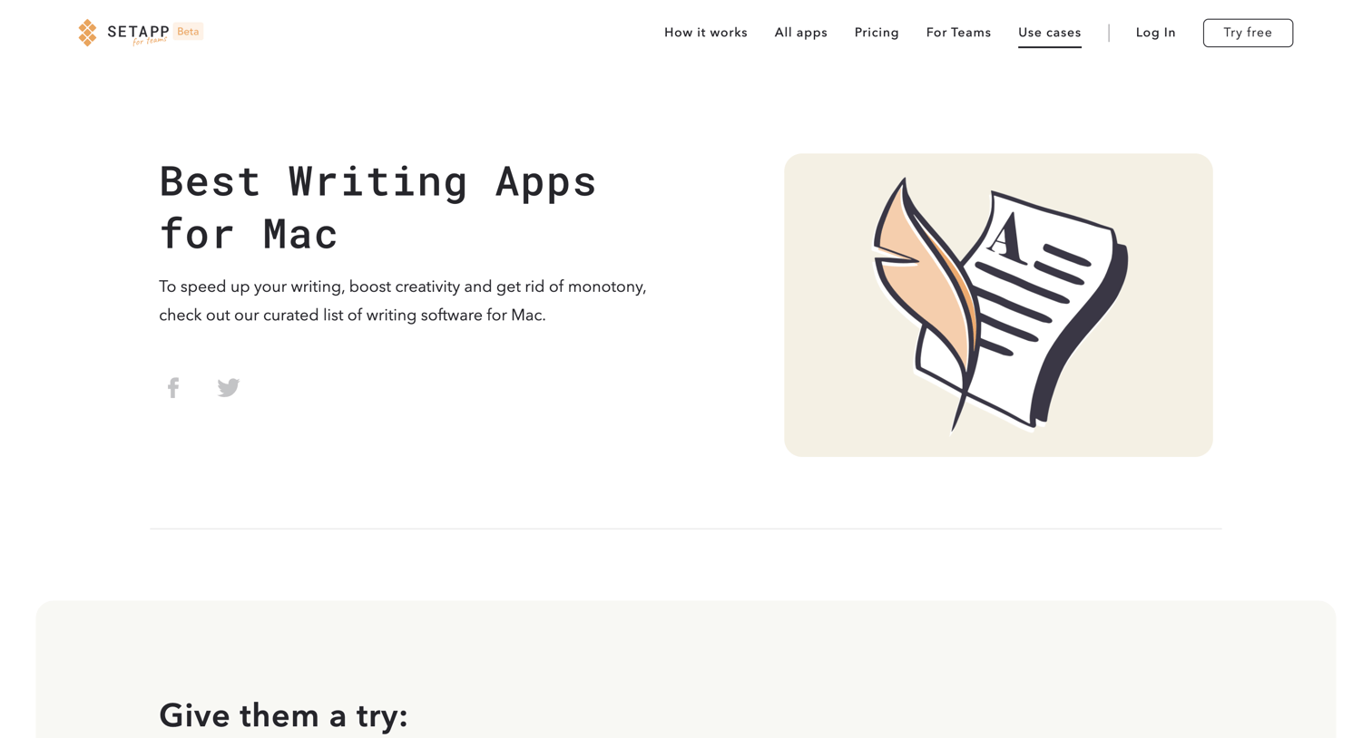 Setapp - Best Writing Software for Mac 5 useful tools screen