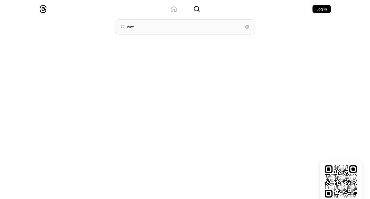 Threads - Search • Threads screen