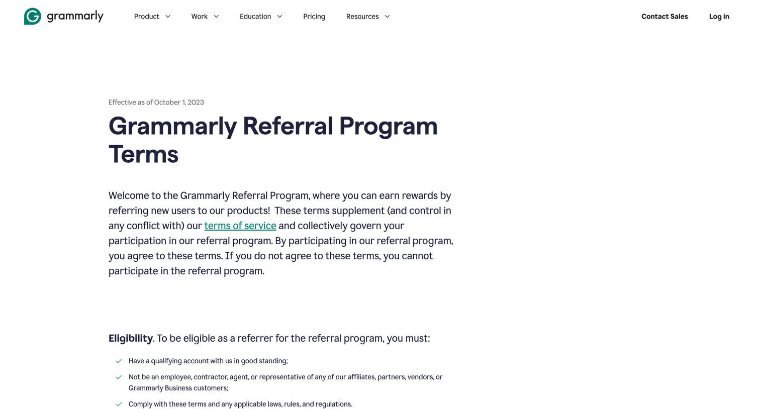 Referral Program Terms  Grammarly from Grammarly