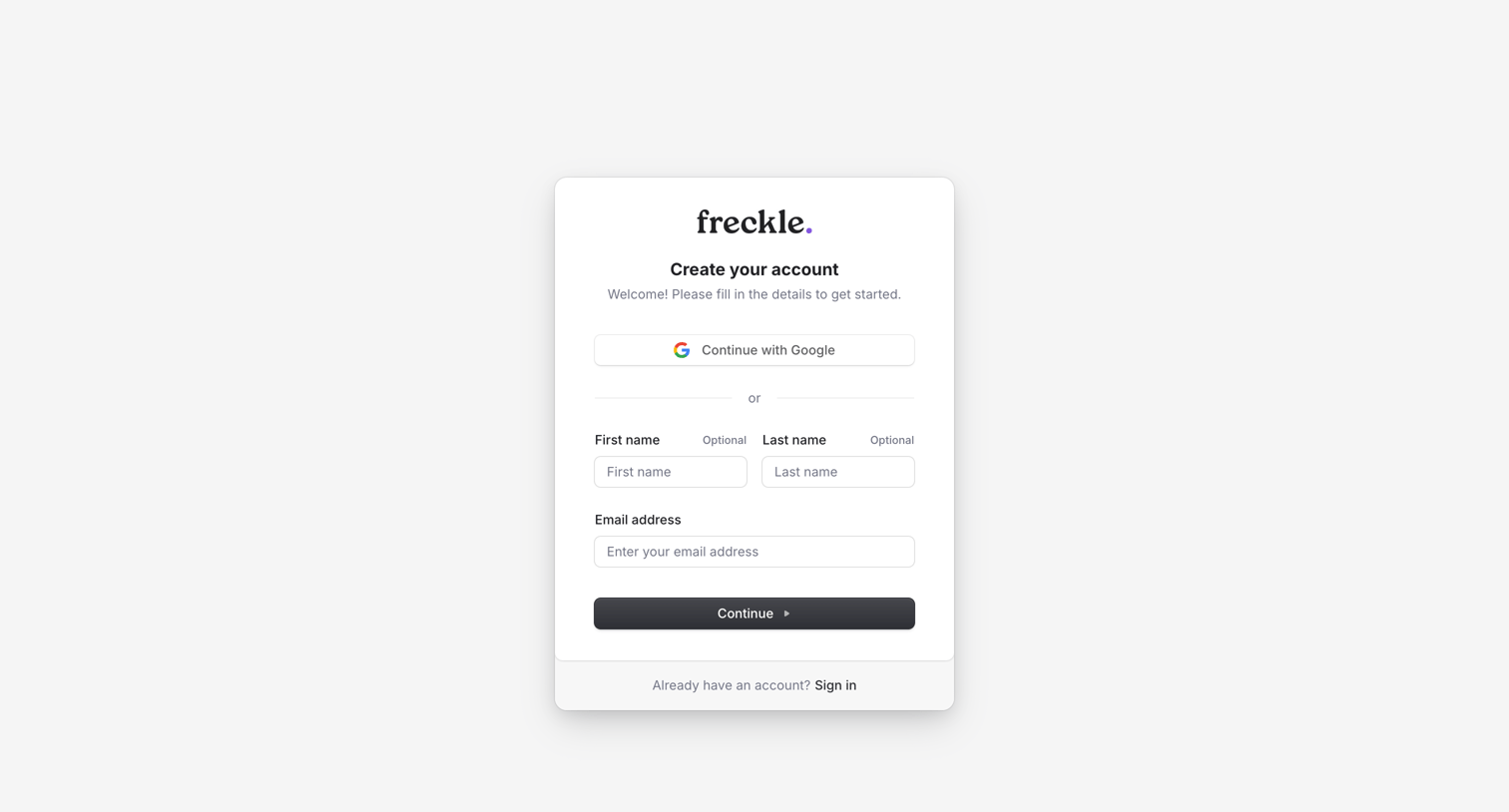 Freckle screen