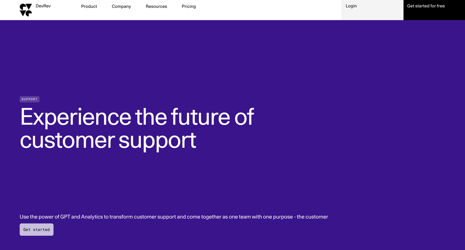 DevRev - DevRev Support | Experience the future of customer support screen