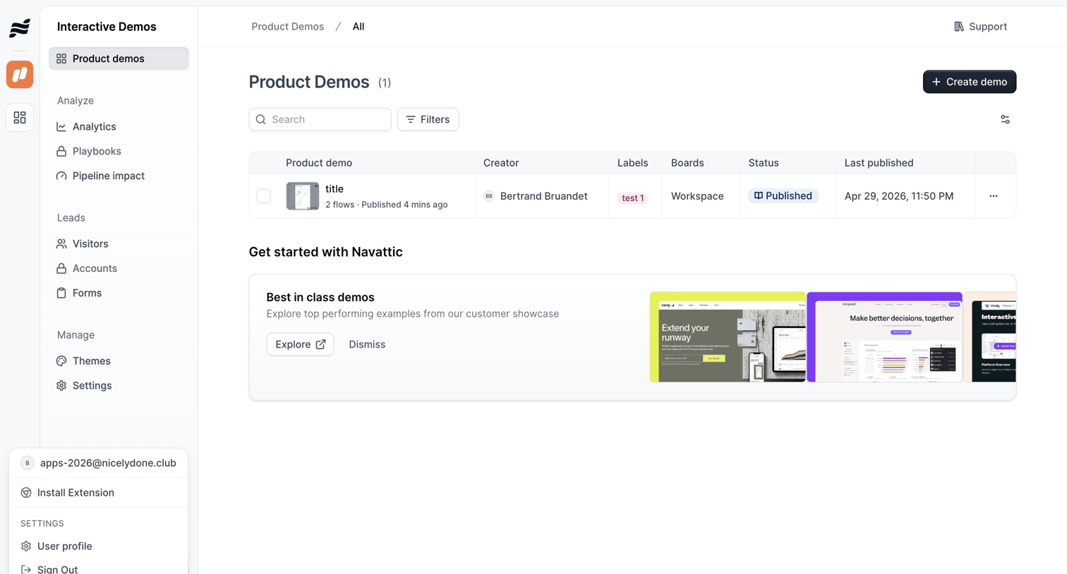 Navattic - Product Demos · nicelydone3 screen