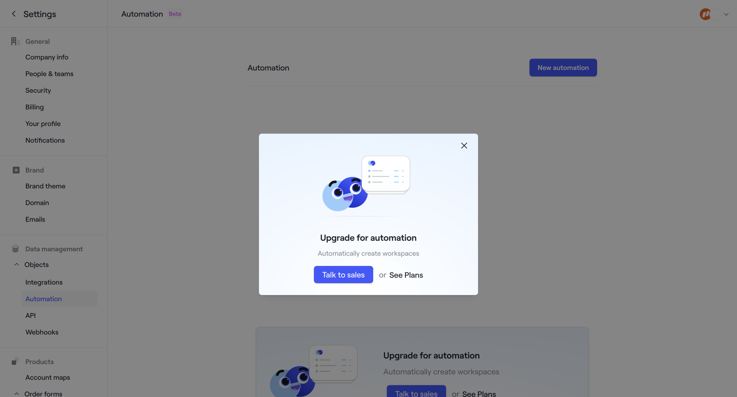 Dock - Automation Rules · Dock screen