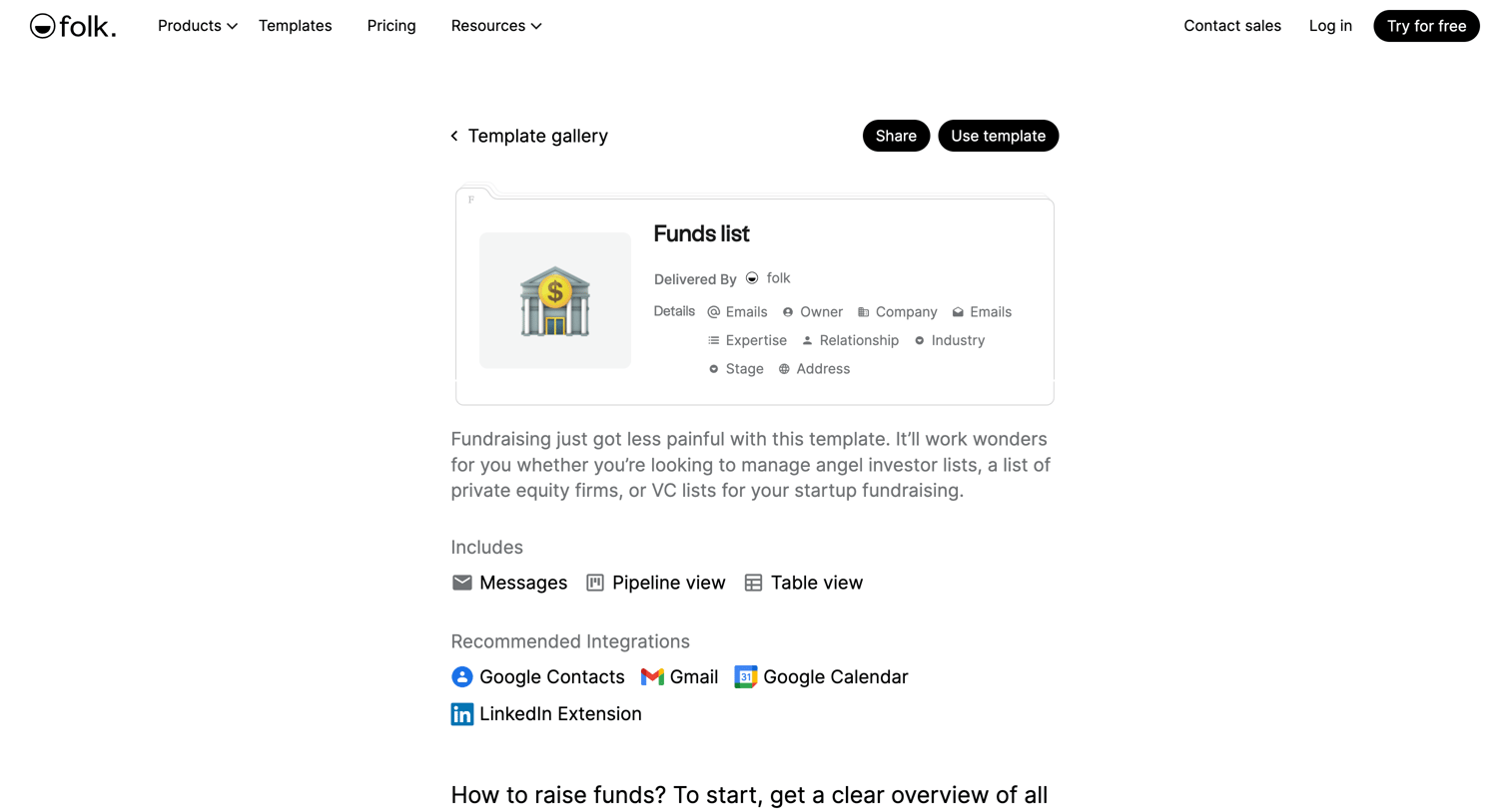 Folk - Funds list screen