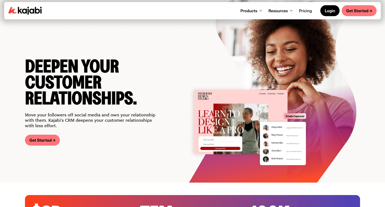 Kajabi - Manage and Nurture Your Contacts Effectively Kajabi screen