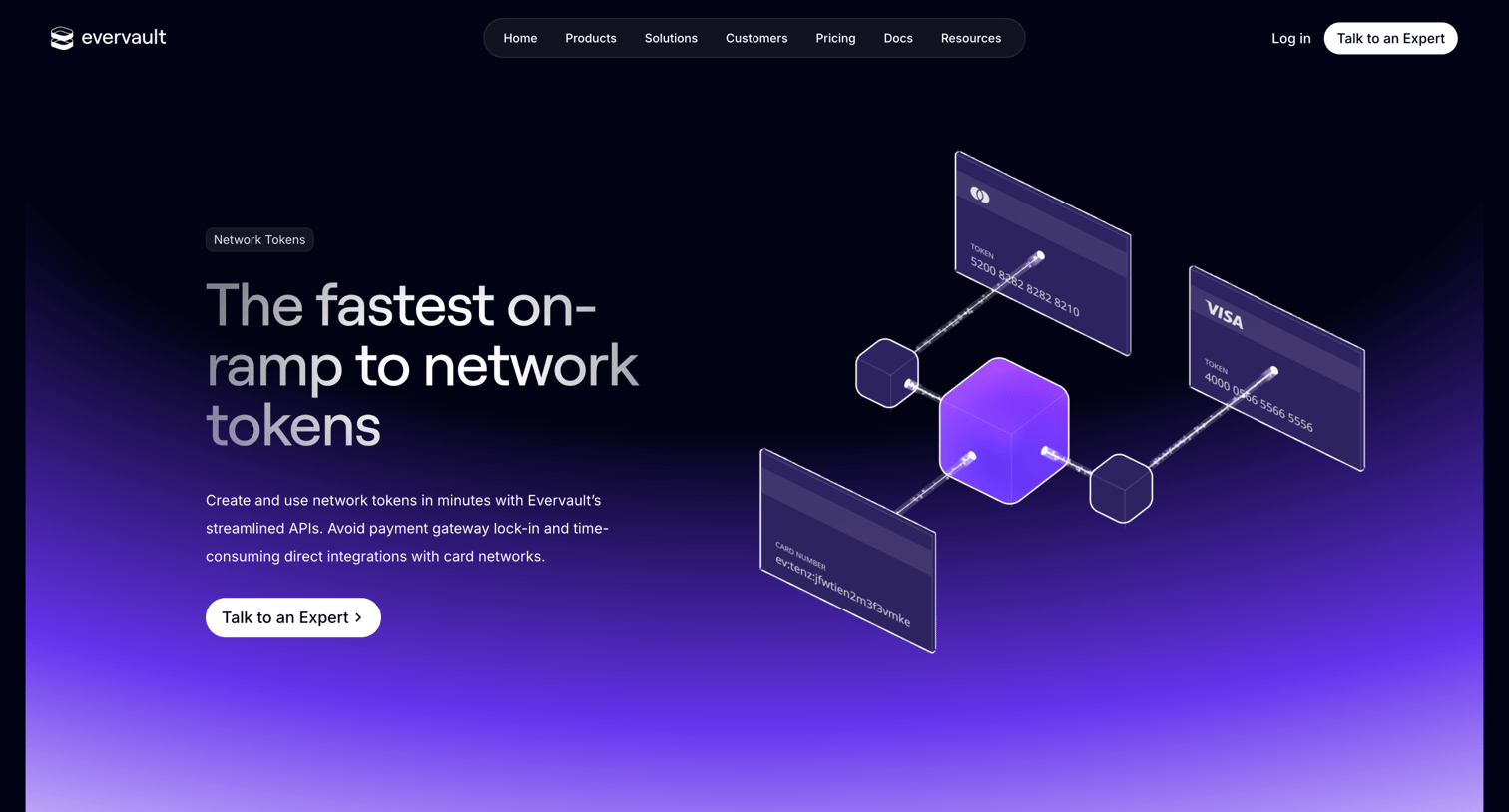 Evervault - Network Tokens — Evervault screen