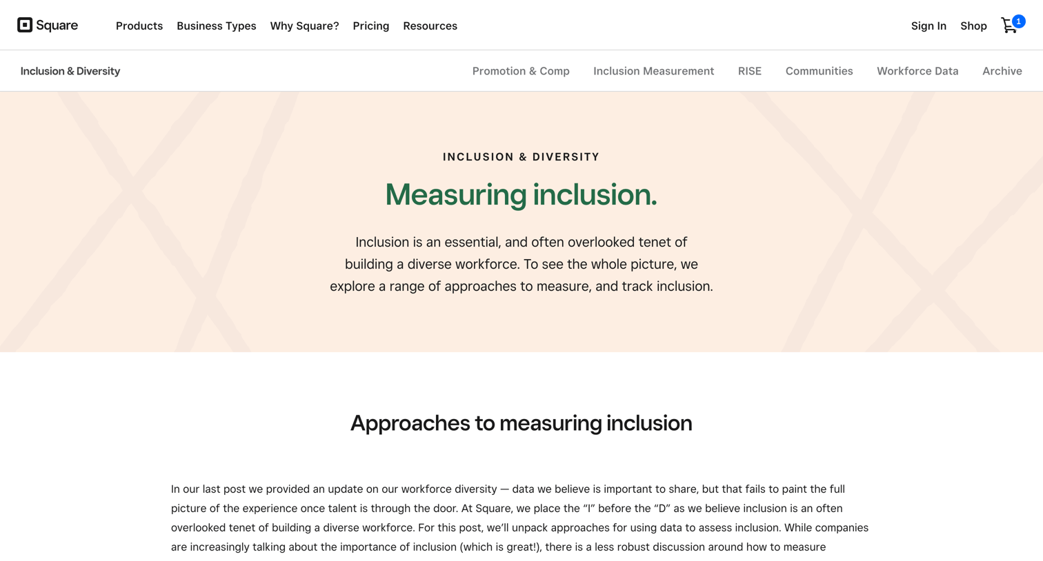Square - Inclusion Measurement | Diversity Inclusion at Square screen