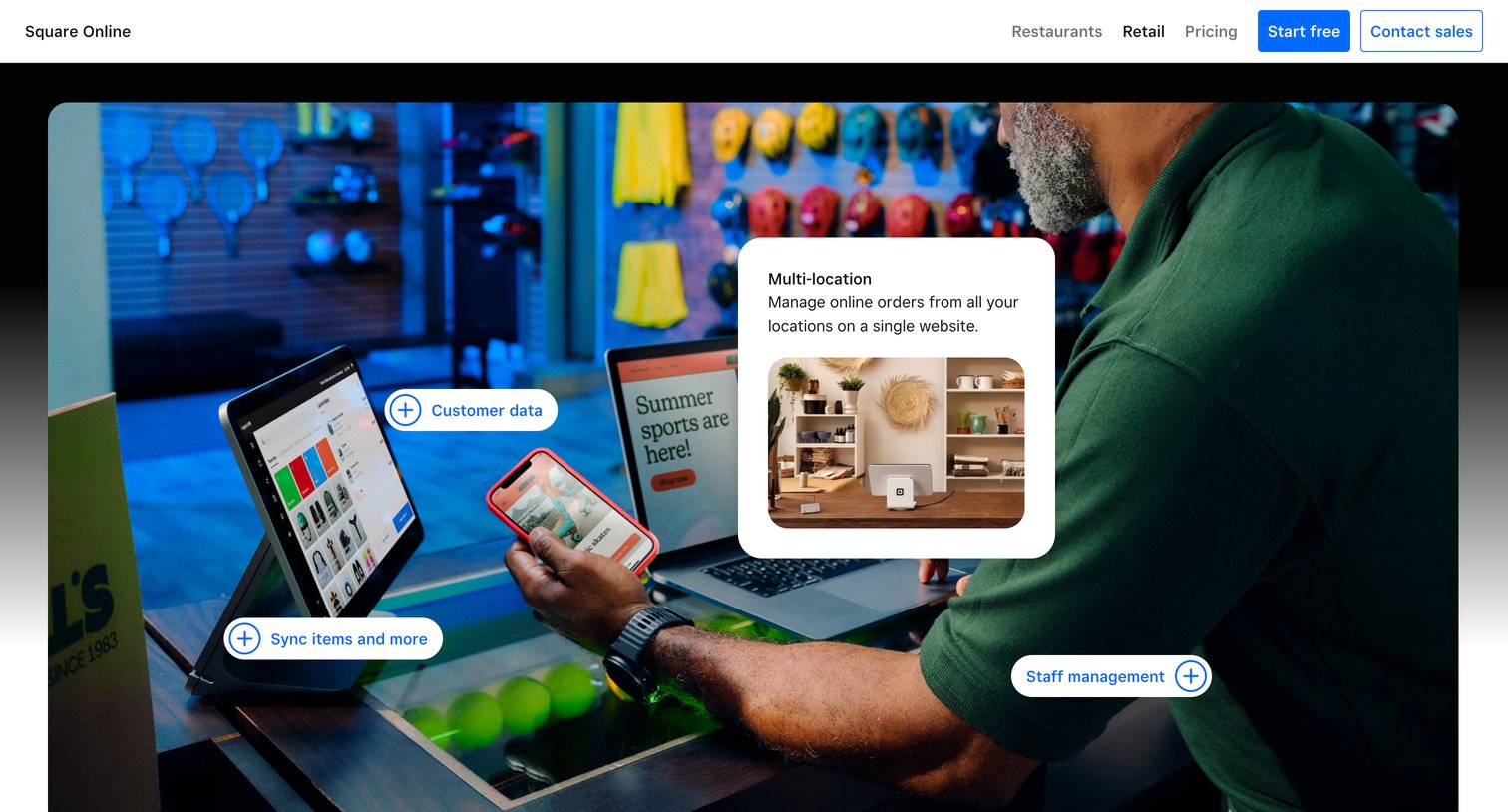 Square - Sell Online - Build a Free Online Store or eCommerce Website | Squ screen