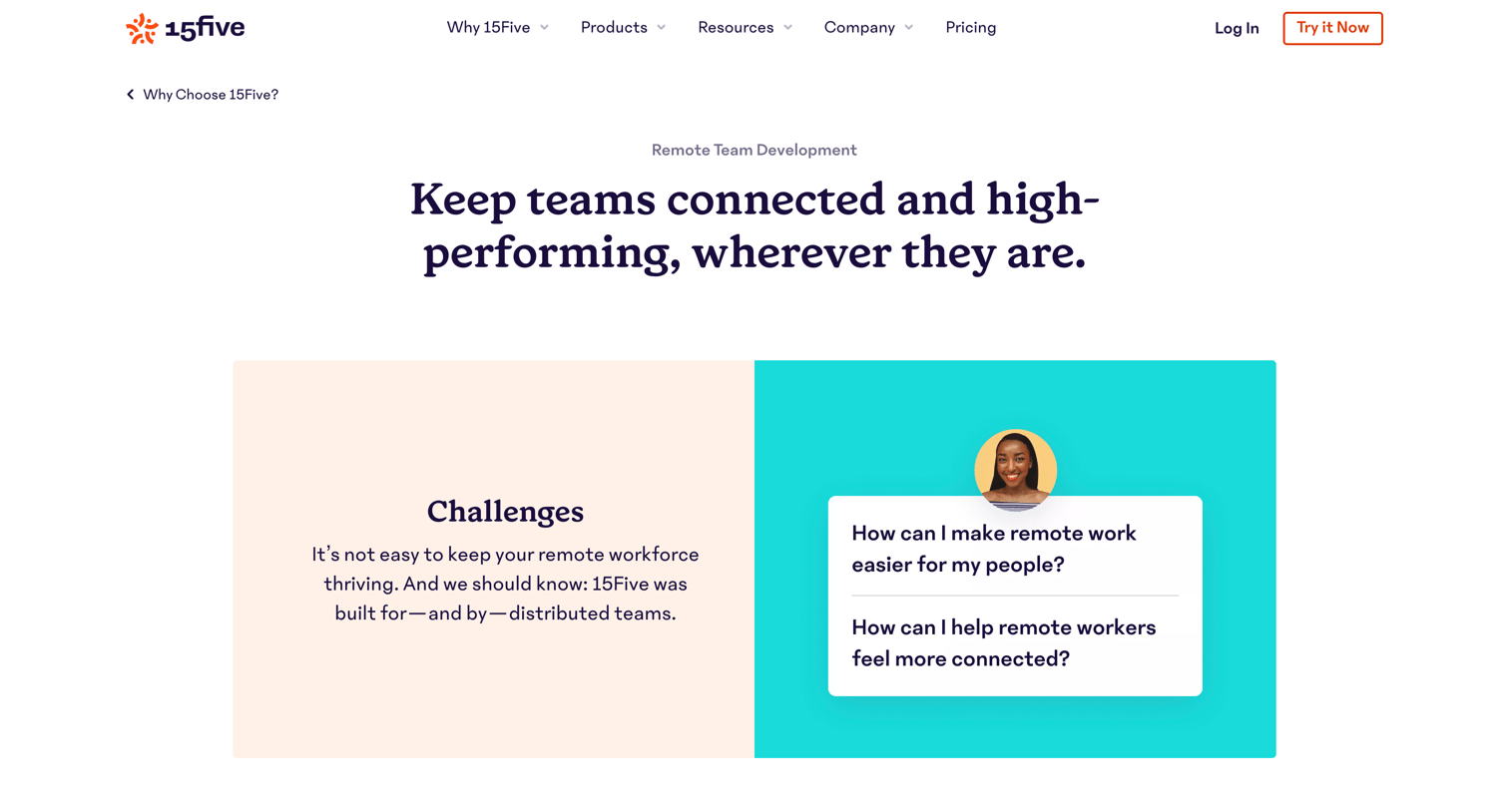 15Five - Remote Team Development - 15Five screen