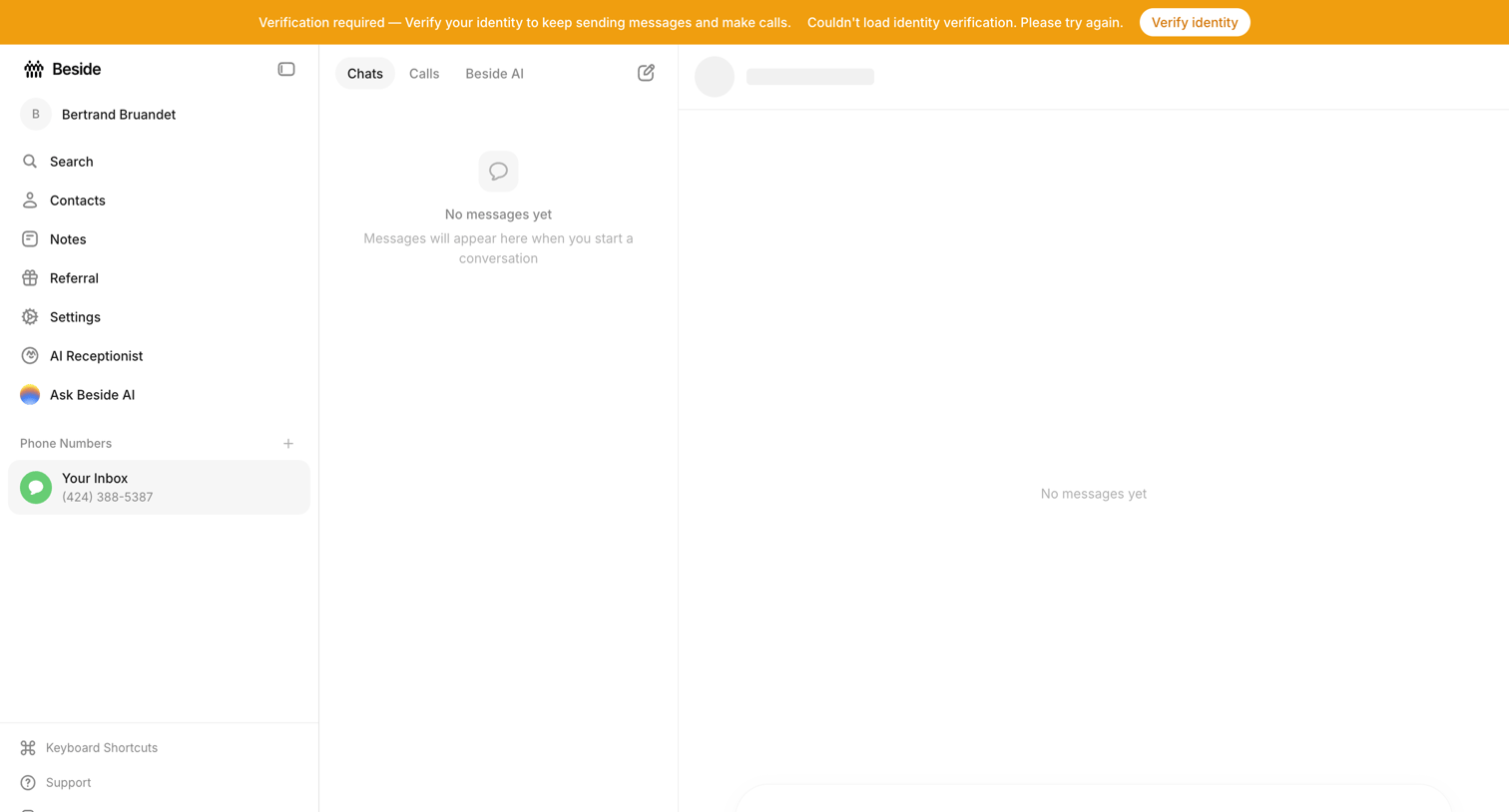 Beside - Chats - Your Inbox - Beside screen