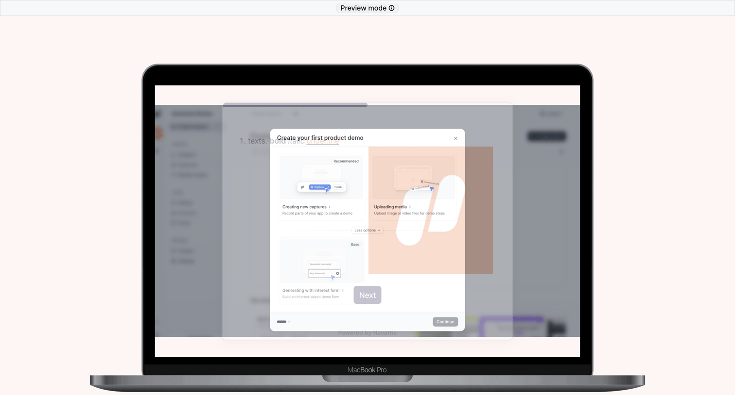 Navattic - Previewing Flow · Untitled Flow screen