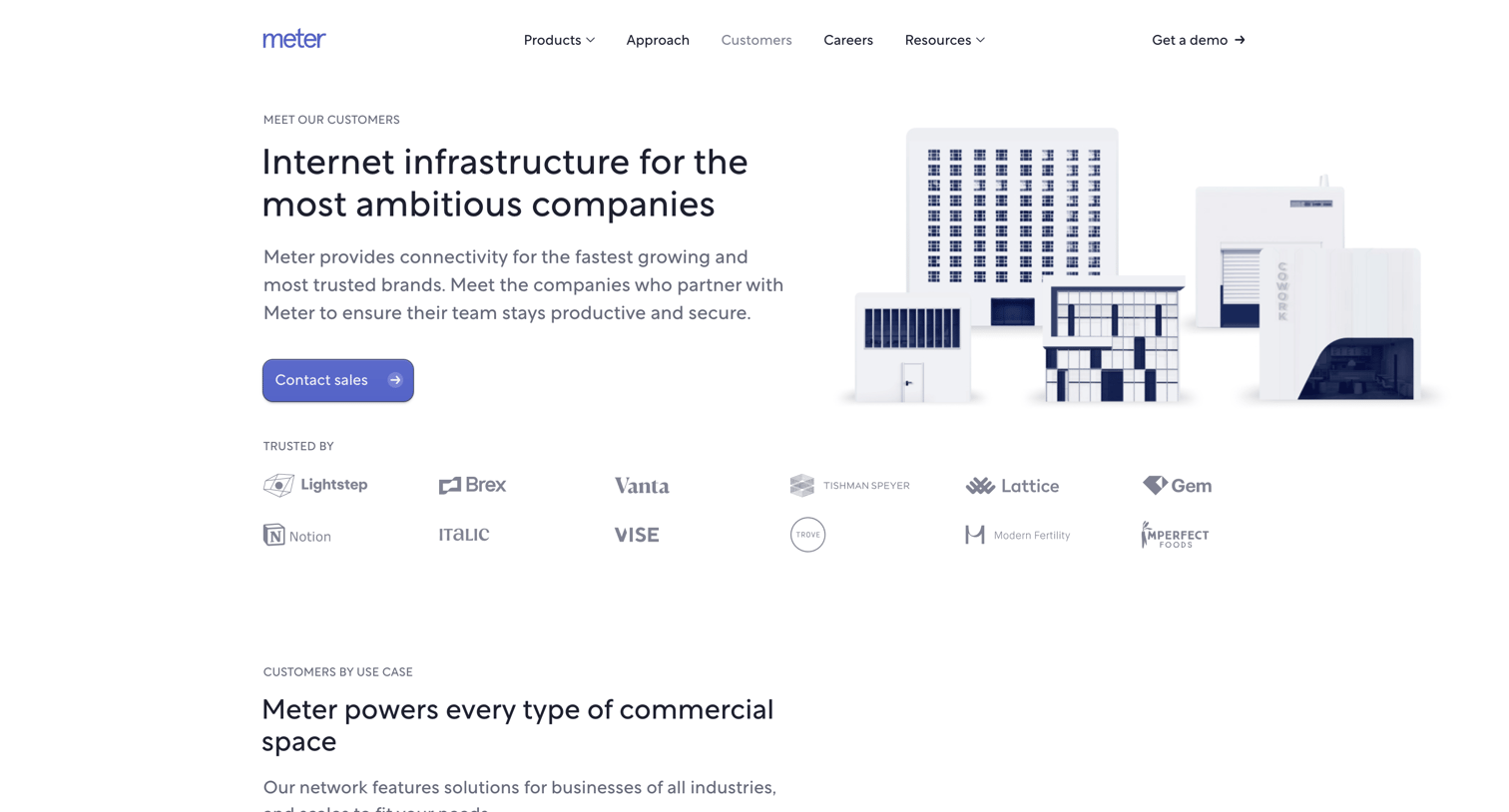 Meter - Customer Stories screen