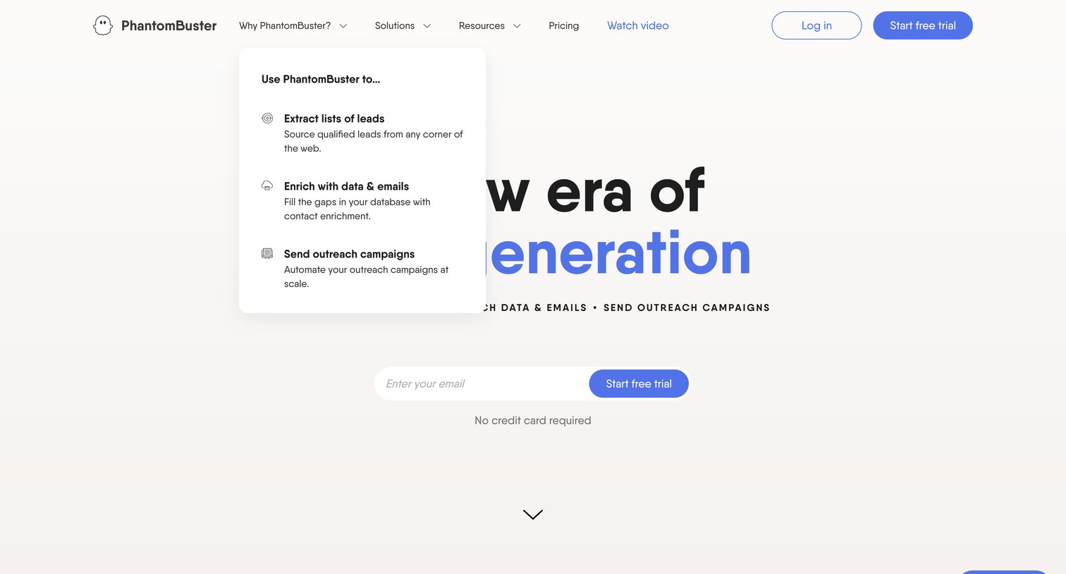 PhantomBuster - PhantomBuster | PhantomBuster opens a new era of lead generation screen