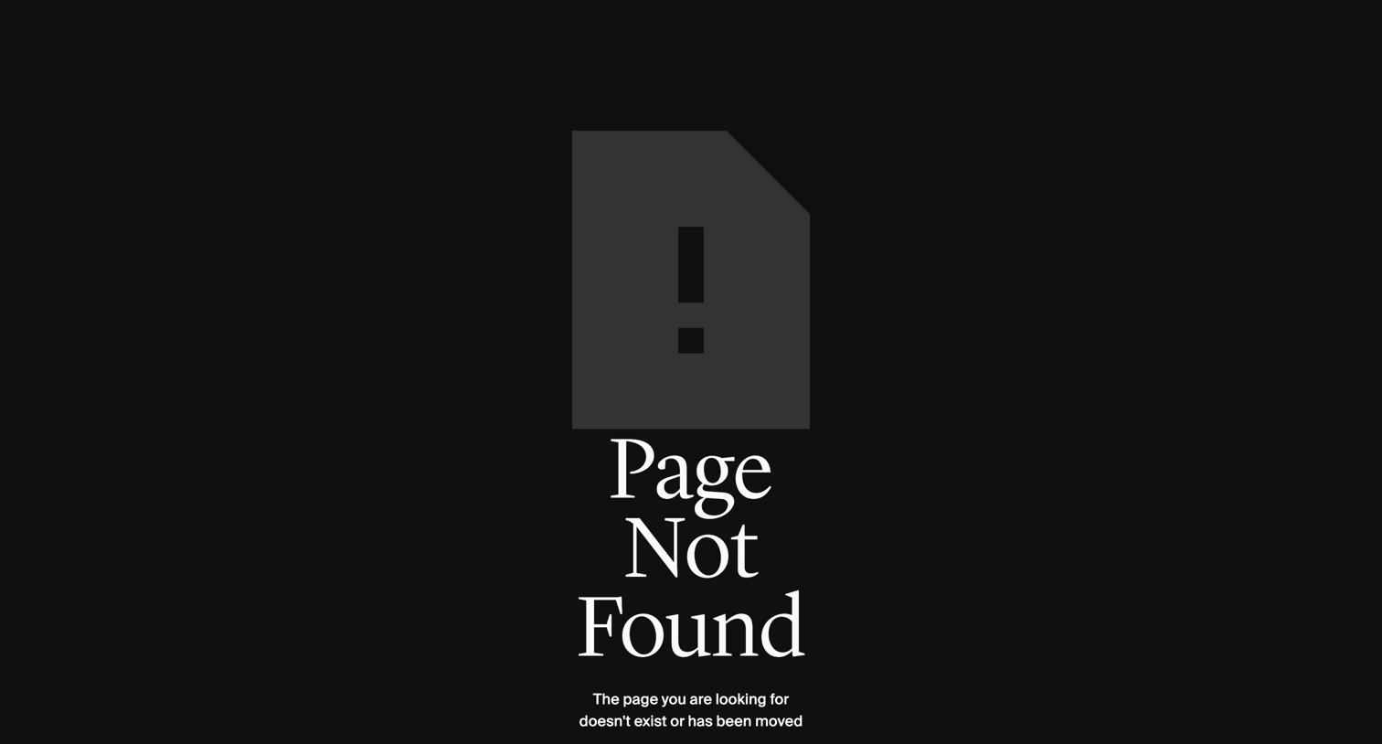 Origin Financial - Not Found screen
