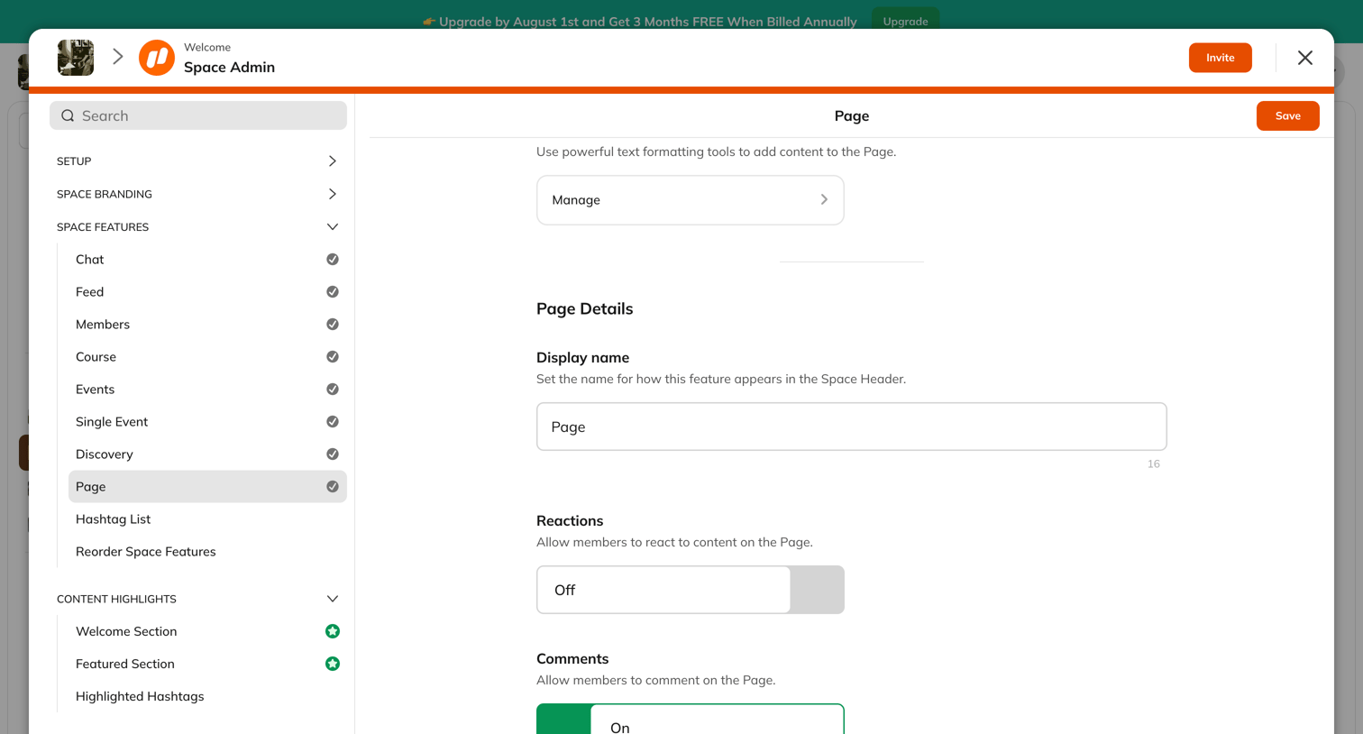 Mighty - Settings | Welcome screen