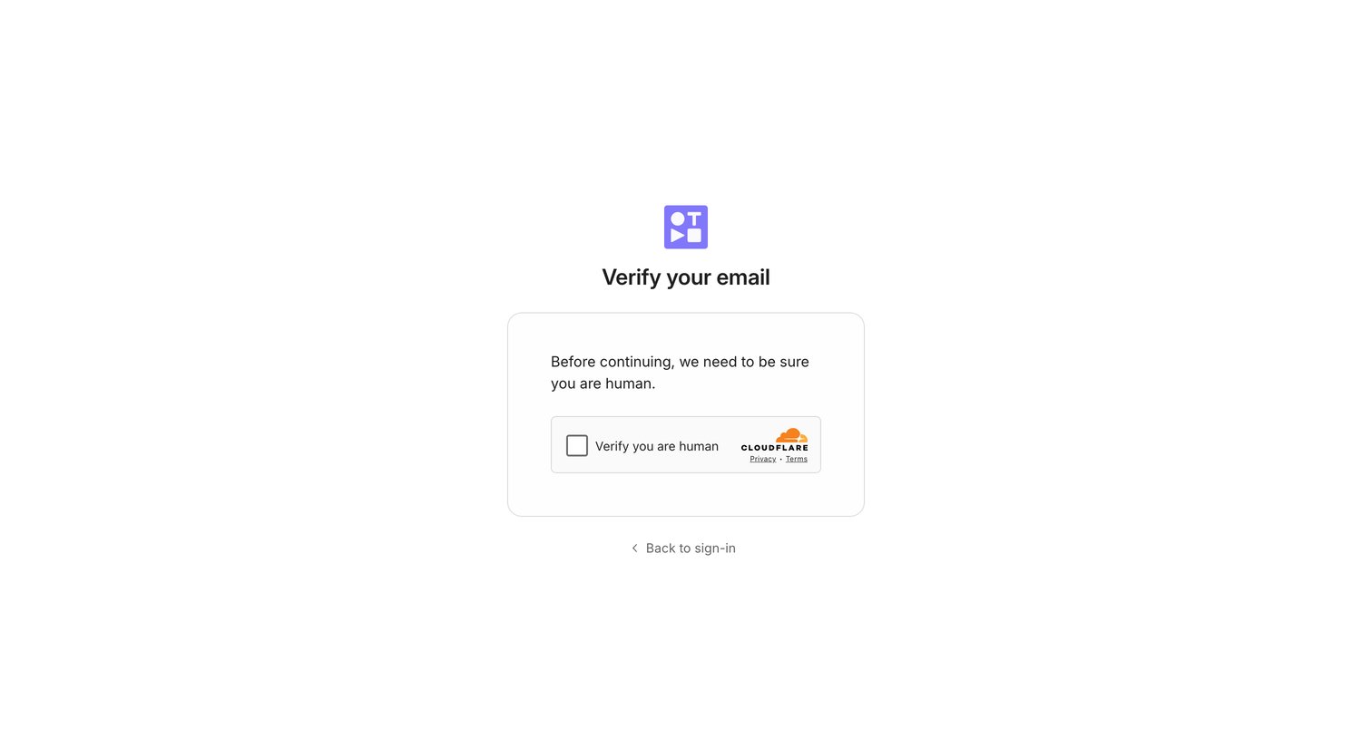 Tella - Verify your email screen