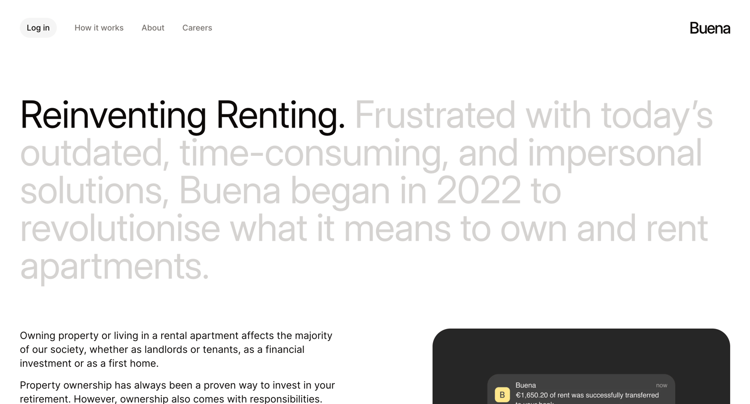 Buena - About | Buena screen