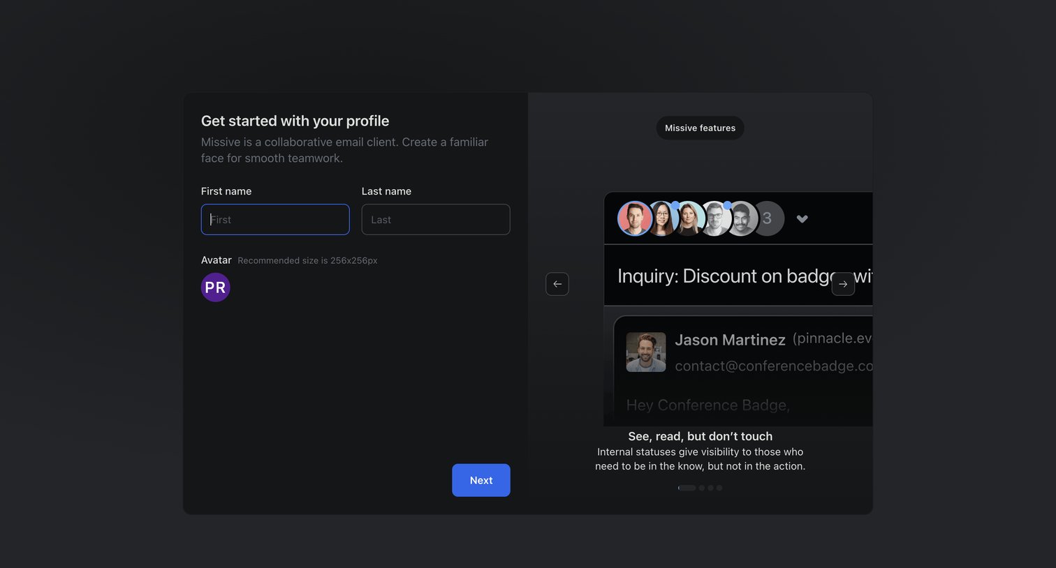 Missive - Inbox screen