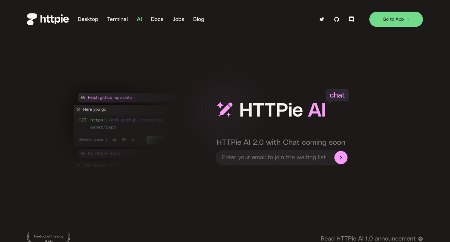 Httpie - HTTPie AI — a new way to interact with APIs screen