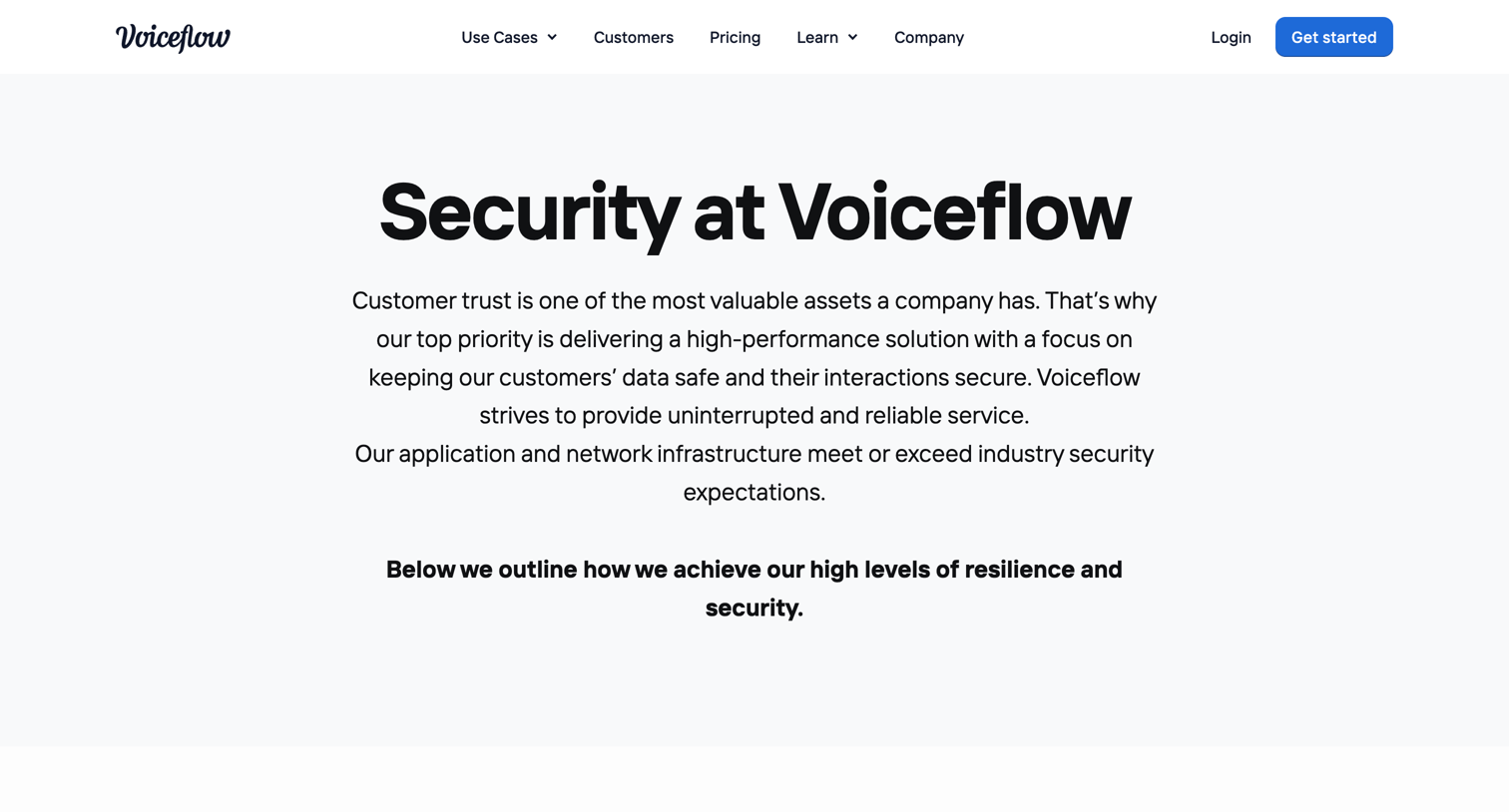 Voiceflow | Security and Compliance from Voiceflow