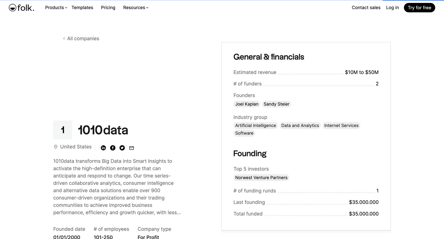 1010data - Company profile from Folk