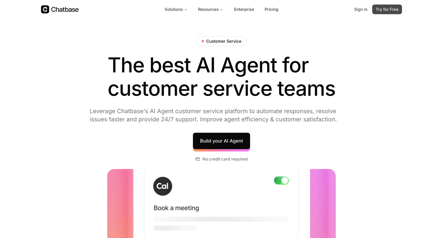 Chatbase - AI Agent for Customer Service Automate Support & Enhance CX  Chatbase screen