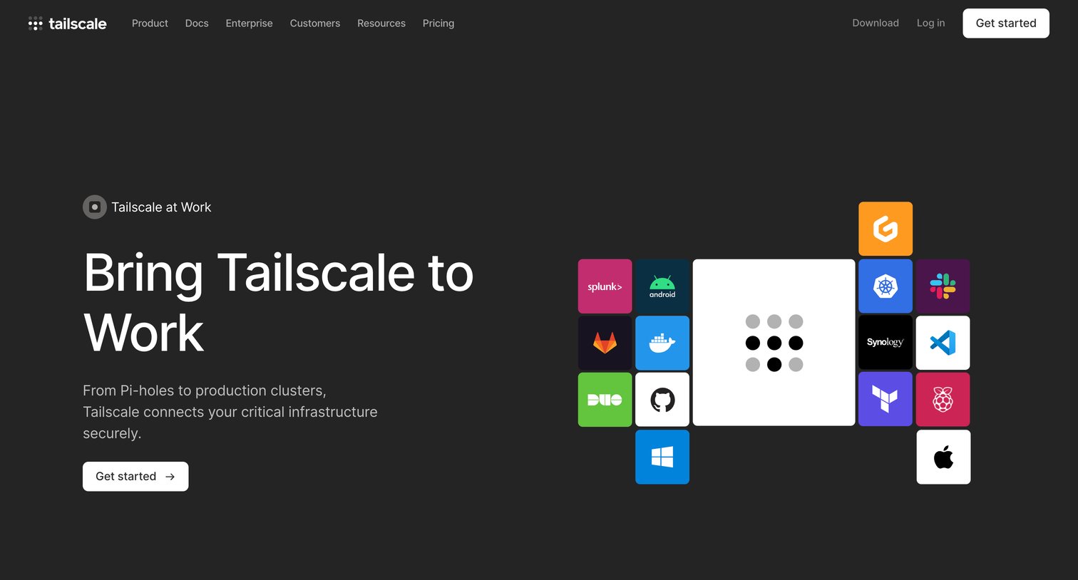 Tailscale - Bring Tailscale to Work screen