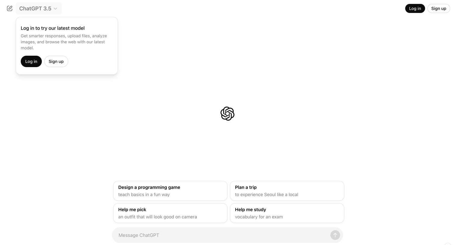 ChatGPT screen