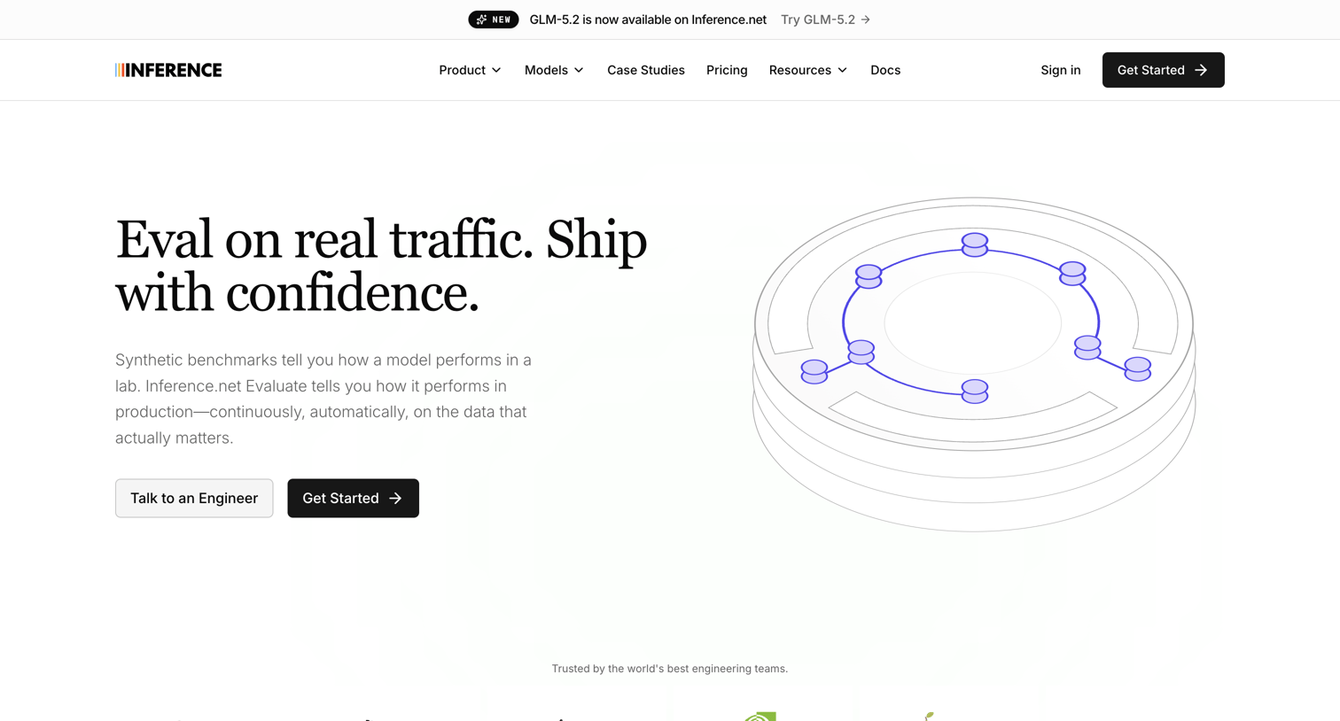 Inference - Evaluate | Inference.net screen