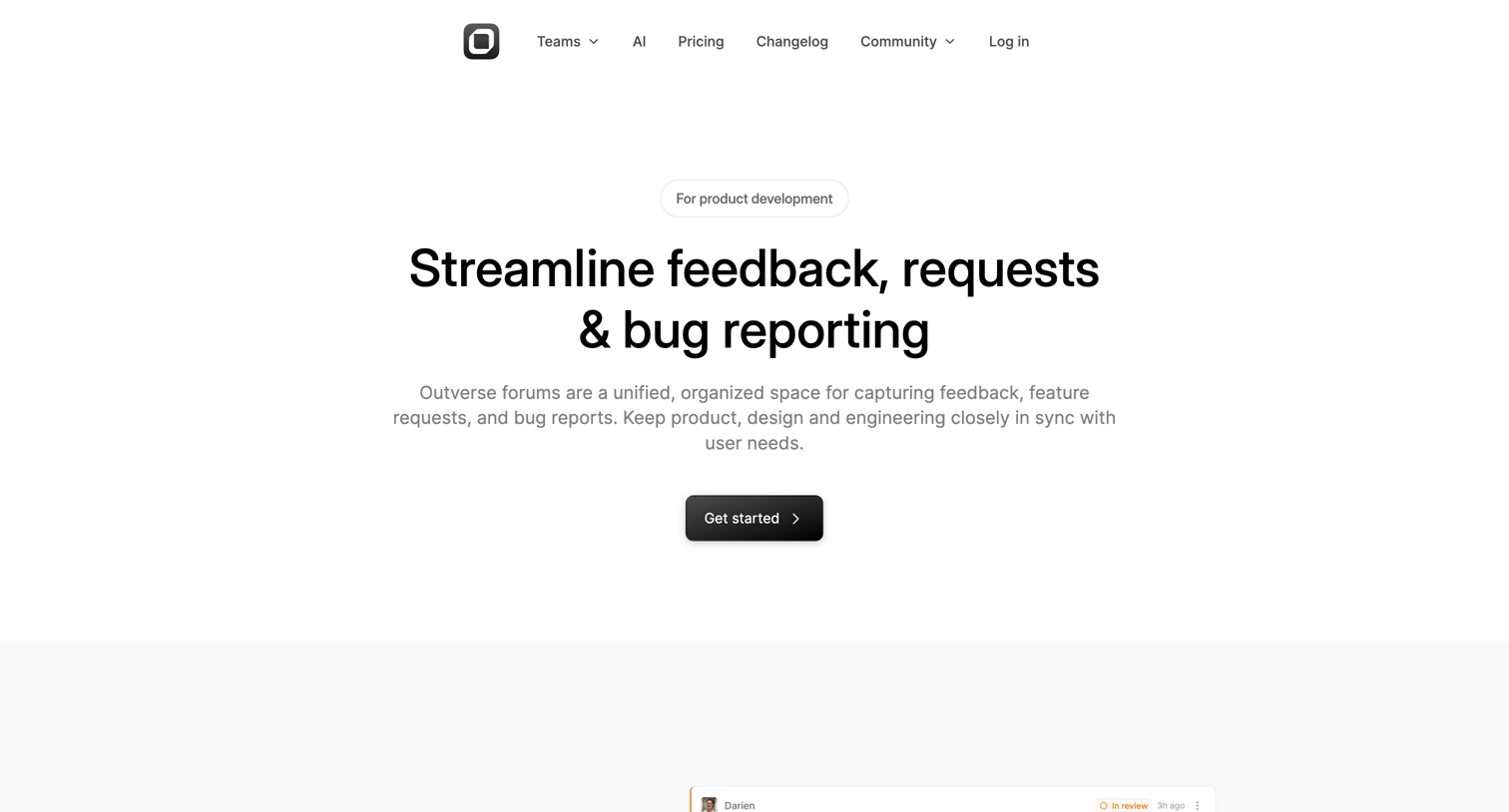 Outverse - Outverse for Product Teams screen