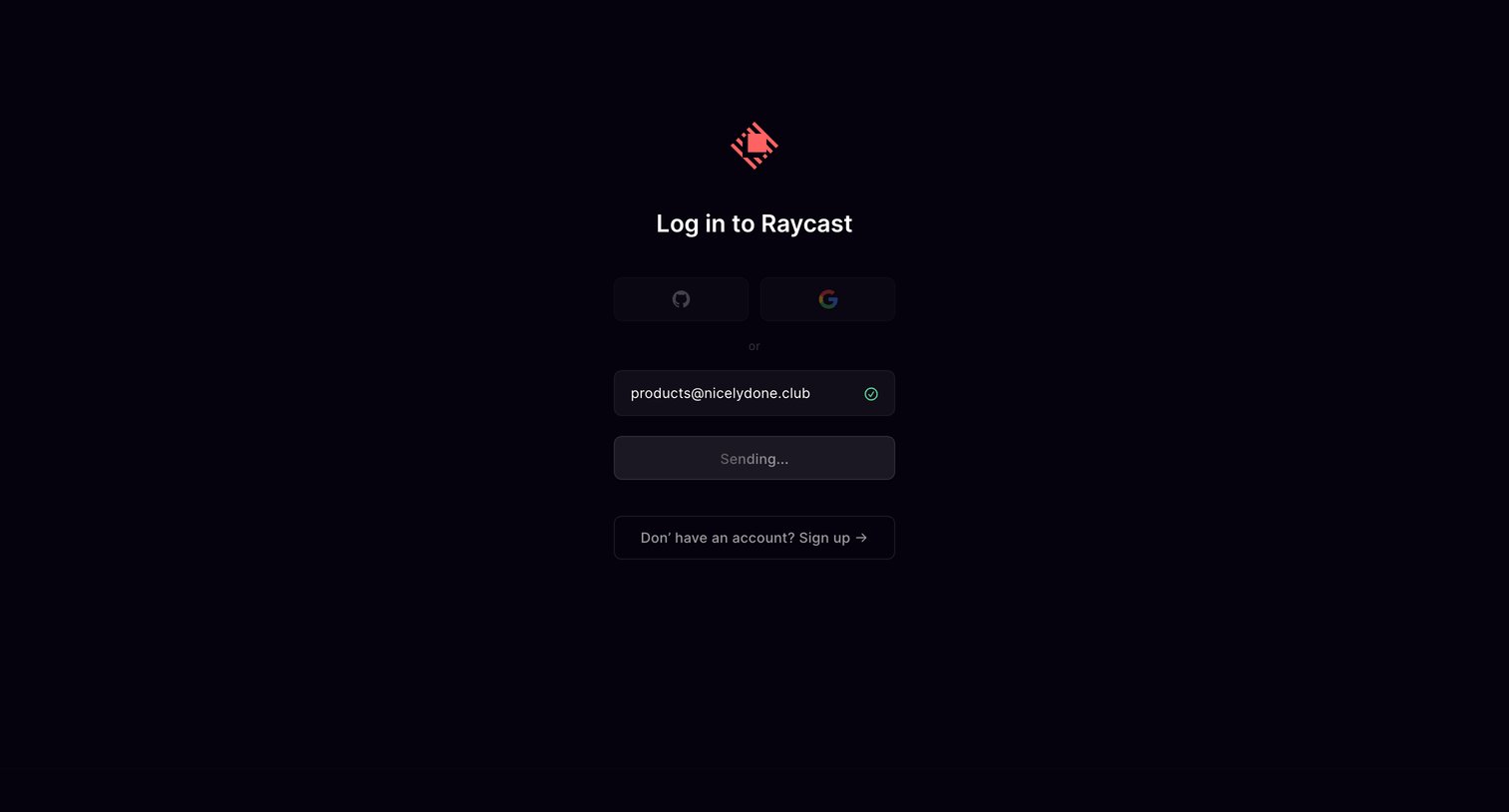 Raycast from Raycast