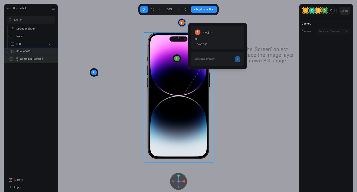 Spline - iPhone 14 Pro · Spline screen